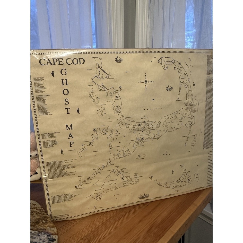 Cape Cod Ghost Map Circa 1994 Micael Welch Coastal Ships New England History